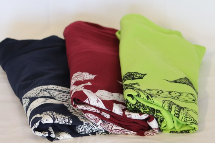 a person sitting on a bed